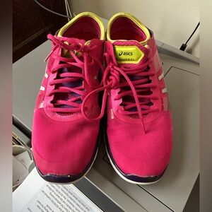 Pink tennis shoes. Size 8.5. Very comfortable. ASICS.